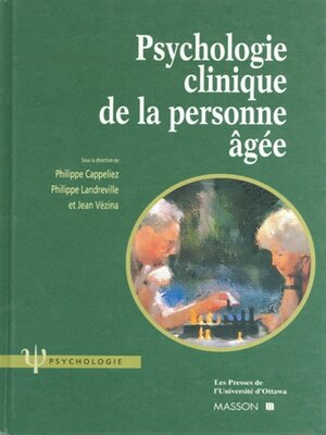 cover image of Psychologie clinique de la personne âgée